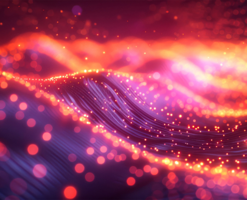 abstract techy futuristic wavy lines, dots, abstract background, glowing, minimal